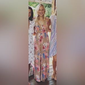 Floral Maxi Wrap dress - size small